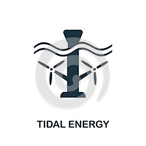 Tidal Energy icon. Simple element from alternative energy collection. Creative Tidal Energy icon for web design, templates,