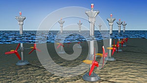 Tidal energy illustration
