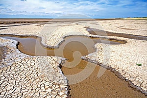 Tidal Wash Estuary Mudflats in Norfolk, England