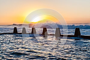 Tidal Pool Ocean Waves Dawn Energy