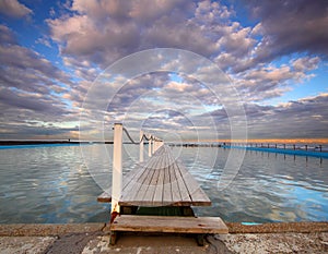 Tidal pool at sunrise