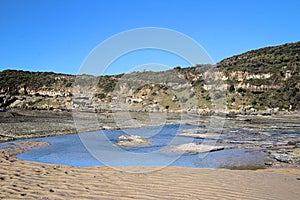 Tidal Pools on Frazer Beach Australia Rock Platform