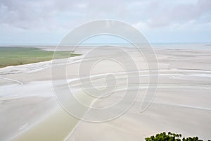 Tidal sea bottom from Mont Saint-Michel