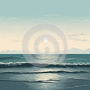 Tidal Serenity: The calming rhythm of the tides washing away worries