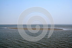 The tidal waddensea at low tide