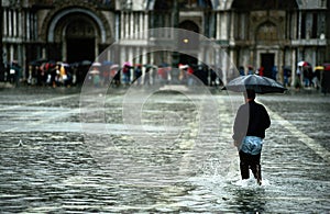 Tidal wave in Venice