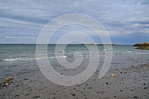 Tidal Waves on a Beach in Cohasset Massachusetts