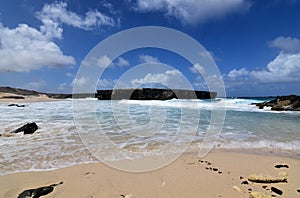 Tide Coming in on Boca Ketu Beach in Aruba