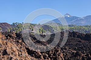 Tide. National Park Teide. Hiking on Tenerife.