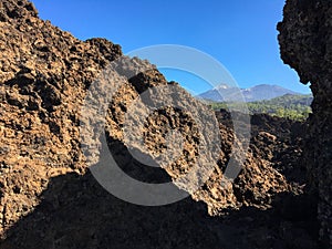 Tide. National Park Teide. Hiking on Tenerife.