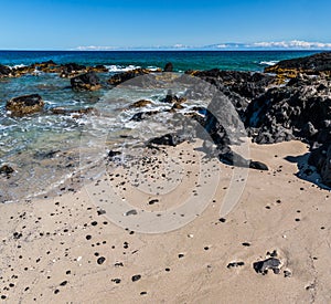 Tide Pools and Exposed Lava Reef on Anaeho\'omalu Bay