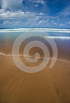 Tide of tropical beach