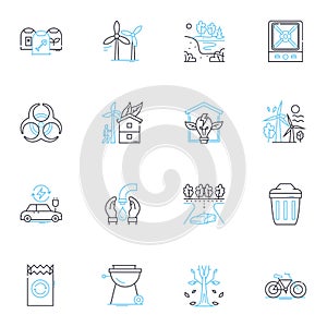 Tidy house linear icons set. Cleanliness , Organization , Declutter , Minimalism , Neatness , Hygiene , Home line vector