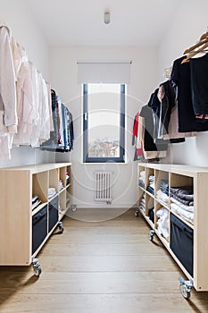 Tidy spacious closet