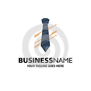 Tie, Business, Dress, Fashion, Interview Business Logo Template. Flat Color