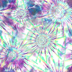 Tie Dye Abstract Wheel Spoke Print photo