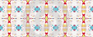 Tie Dye Background. Ethnic Abstract. Flowers Psychedelic Borders. Multicolor Boho Prints. Graphic Background. Rainbow Tile.