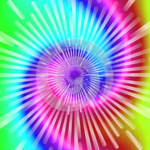 Tie Dye Colors. Beautiful Realistic spiral tie-dye vector illustration