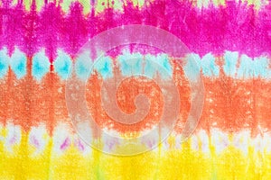 Tie dye pattern hand dyed on cotton fabric abstract background