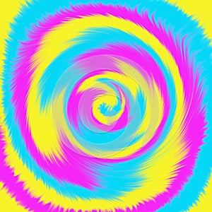 Tie Dye rainbow colorful spiral background.