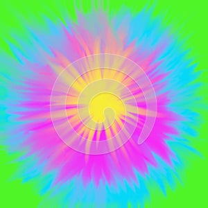 Tie Dye rainbow colorful spiral background.