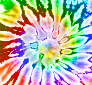 Tie Dye rainbow colorful spiral background. Texture .