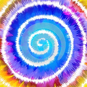 Tie Dye rainbow colorful spiral background.