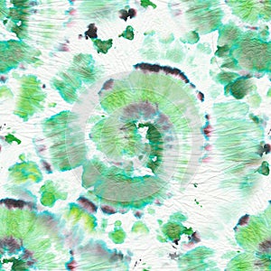 Tie and Dye Seamless. Ethnic Print. Bohemian Floral Borders. Green Boho Prints. Abstract Tile pattern. Green Tie Dye Tile.