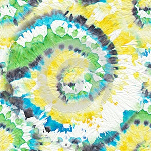 Tie Dye Seamless Pattern. Ethnic Abstract. Psychedelic Flowers Design. Multicolor Tonal Pattern. Creative Background. Multicolor