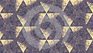 Tie Dye Seamless Pattern. Paper Texture Background. Ethnic Texture. Bohemian Floral Design. Blue Boho Pattern. Creative Bohemian