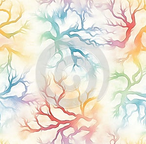 Tie-dye seamless patterns in pastel colors