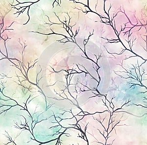 Tie-dye seamless patterns in pastel colors