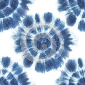 Tie dye shibori seamless pattern. Watercolour abstract texture