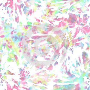 Tie dye shibori seamless pattern. Watercolour abstract texture