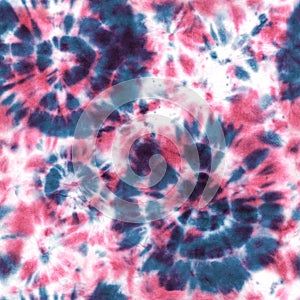 Tie dye shibori seamless pattern. Watercolour abstract texture photo