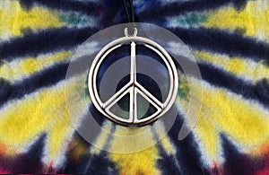 Tie dye shirt peace sign