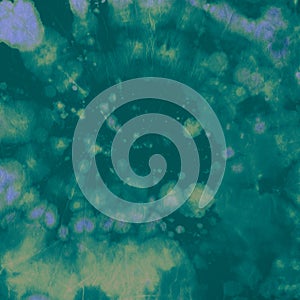 Tie Dye Spiral. Blue Batik Print. Tie-Dye Swirl