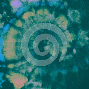 Tie Dye Spiral. Green Color Shirt. Tye Dye Art