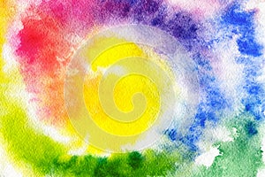 Tie Dye spiral rainbow wallpaper color, abstract texture and background. Hippie spiral style. Colorful burst