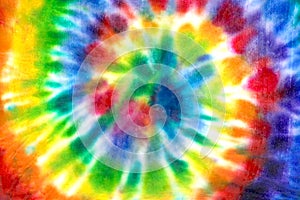 Tie dye spiral shibori colorful watercolour abstract background photo
