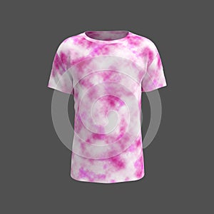 Tie dye t-shirt design, 3d illustration, 3d rendering