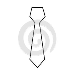 Tie icon outline design isolated on white background