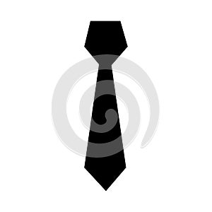 Tie icon silhouette design isolated on white background