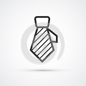 Tie Icon in trendy flat style isolated on grey background. Necktie symbol for your web site design, logo, app, UI. Vector