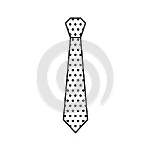 Tie icon vector. Necktie illustration sign. Cravat symbol or logo.