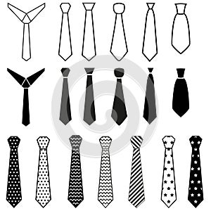 Tie icon vector. Necktie illustration sign. Cravat symbol or logo.