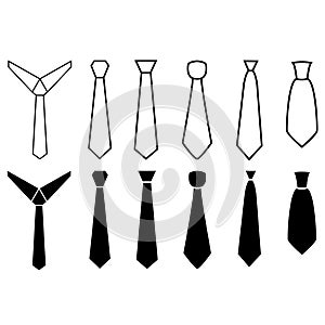 Tie icon vector. Necktie illustration sign. Cravat symbol or logo.