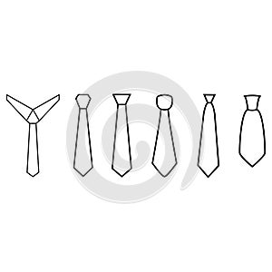 Tie icon vector. Necktie illustration sign. Cravat symbol or logo.