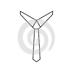 Tie icon vector. Necktie illustration sign. Cravat symbol or logo.