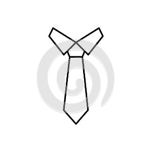 Tie outline icon vector necktie symbol isolate on white background for graphic design, logo, web site, social media, mobile app, u